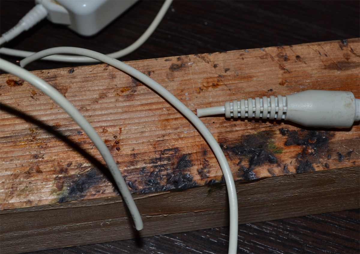 отрезаем неисправный участок провода